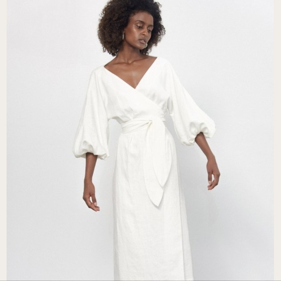 Mara Hoffman Dresses & Skirts - Mara Hoffman White Balloon Sleeve Maxi Size 2